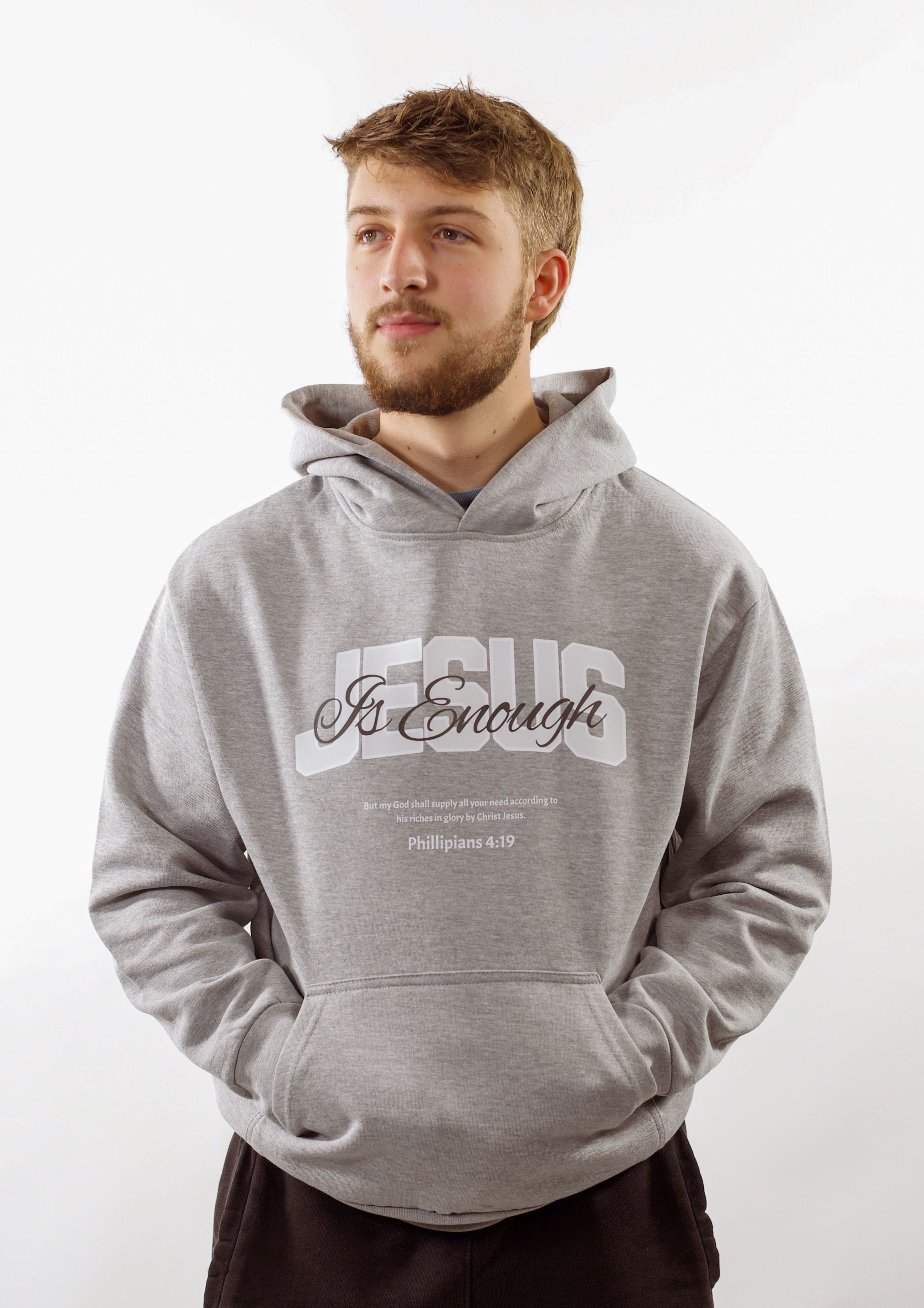 Coming Soon - Jesus is Enough Hoodie / Gray